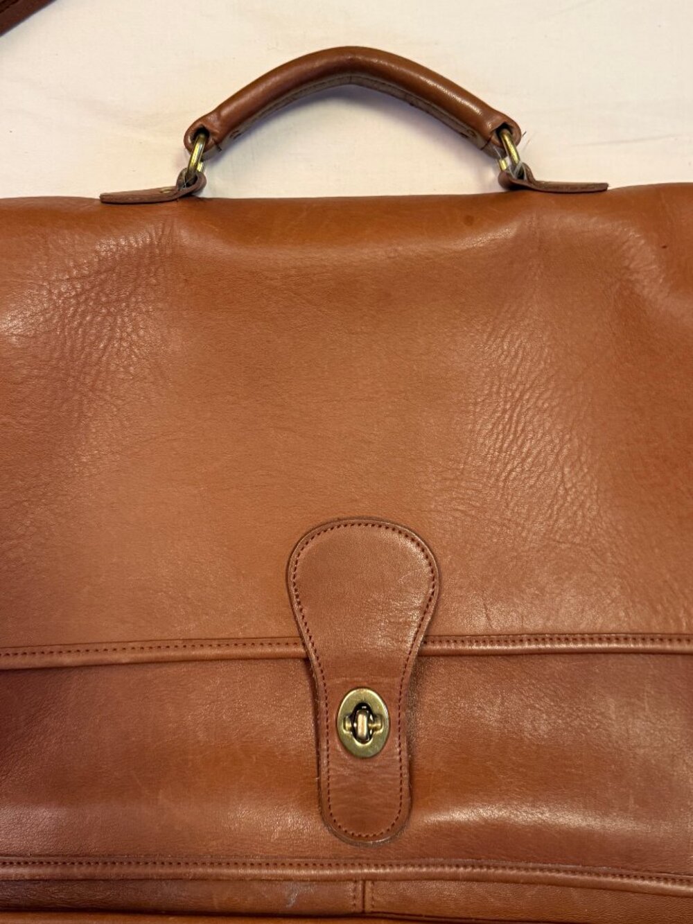 Vintage Coach USA Leather Flap Briefcase Brown Portfolio SN: L5H-5150 - Picture 5 of 8